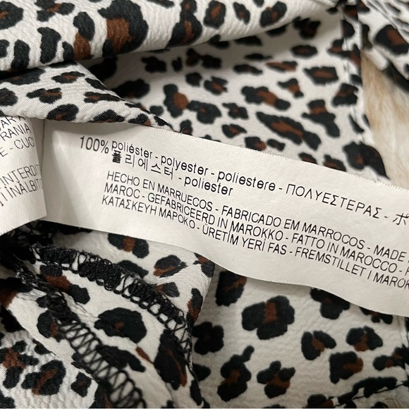 Zara Snow Leopard split neck top - Picture 6 of 7